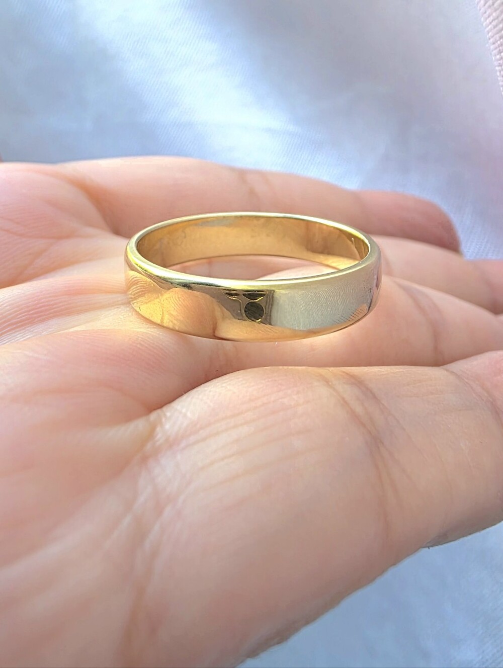 14K Classic Polished Gold Wedding Band Size 11.5 - Picture 4 of 8
